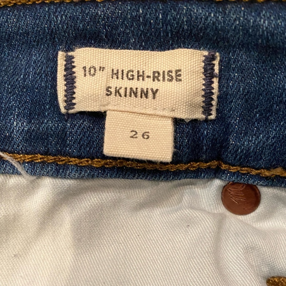 Madewell 10" High-Rise Skinny Jeans in Hanna Wash size 26 - Picture 8 of 10